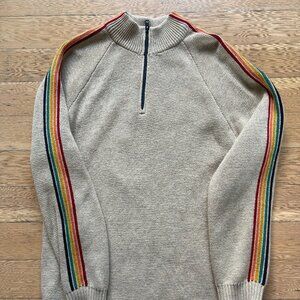 Marine Layer Krew Quarter Zip in Oat Heather